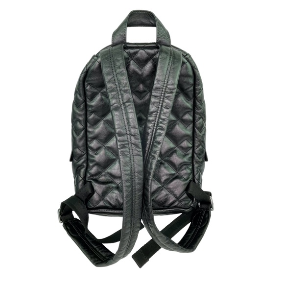 Marc by Marc Jacobs Domo Biker Black Quilted Leather Zip Backpack with Pockets - Picture 2 of 16